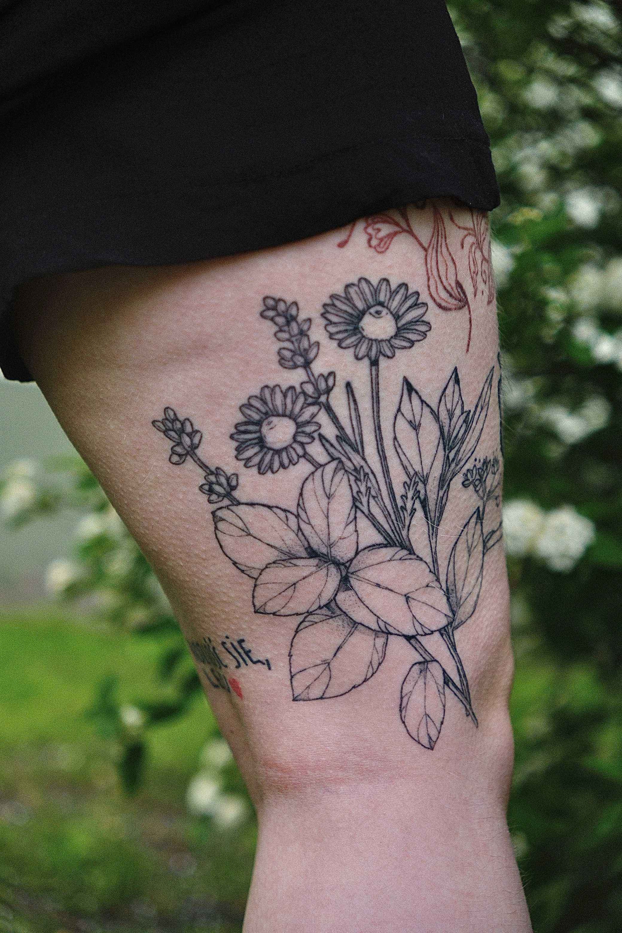 królink — tatuaż botaniczny