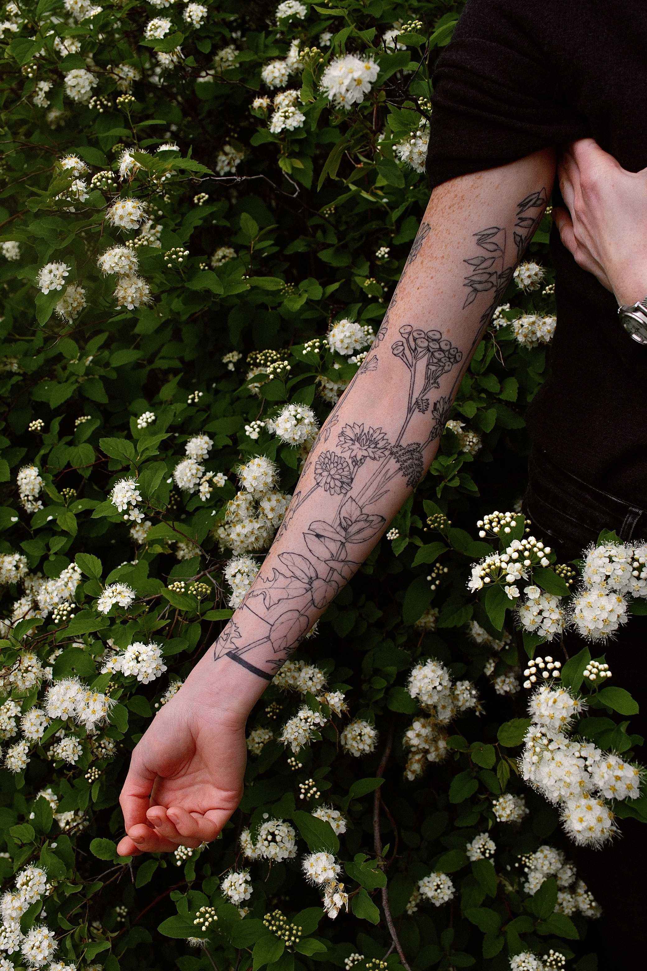 królink — tatuaż botaniczny