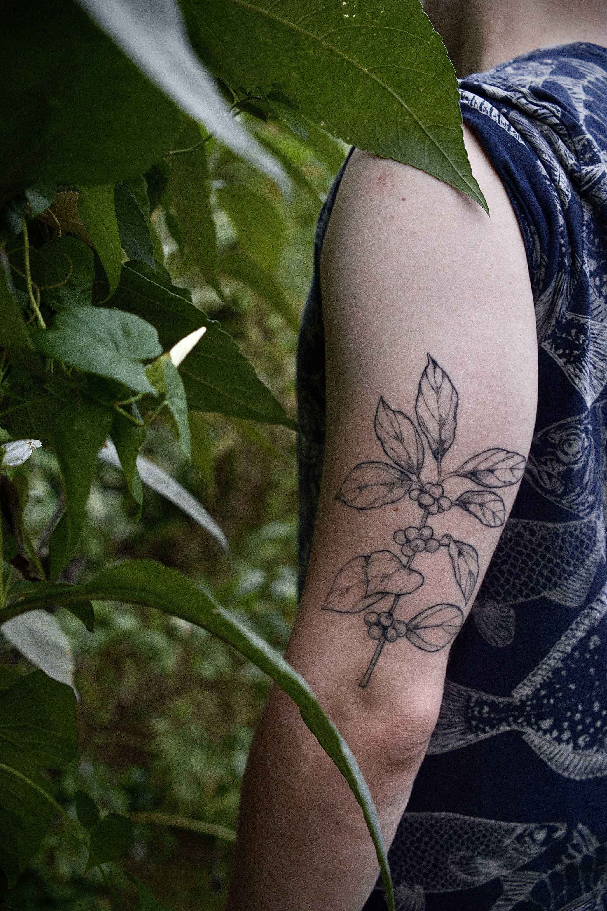 królink — tatuaż botaniczny