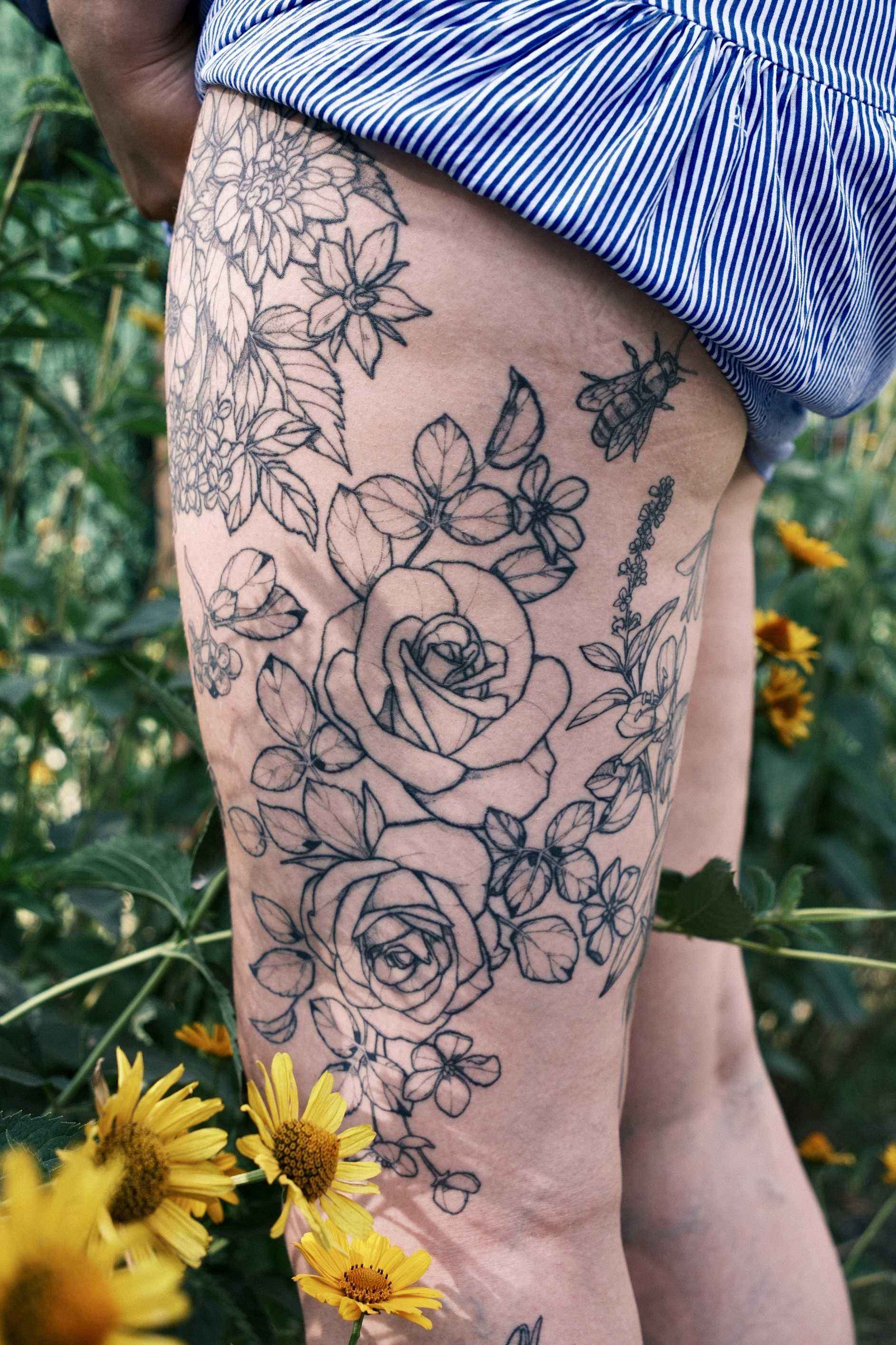 królink — tatuaż botaniczny