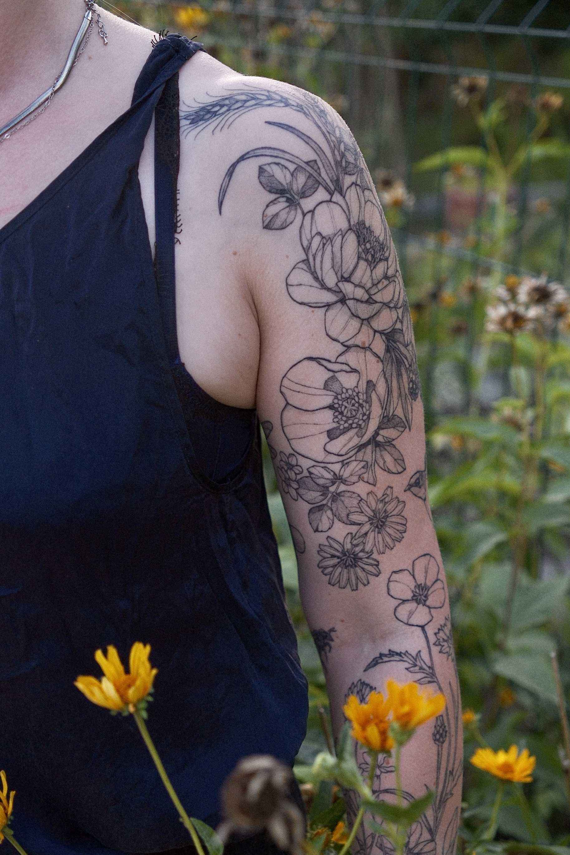 królink — tatuaż botaniczny